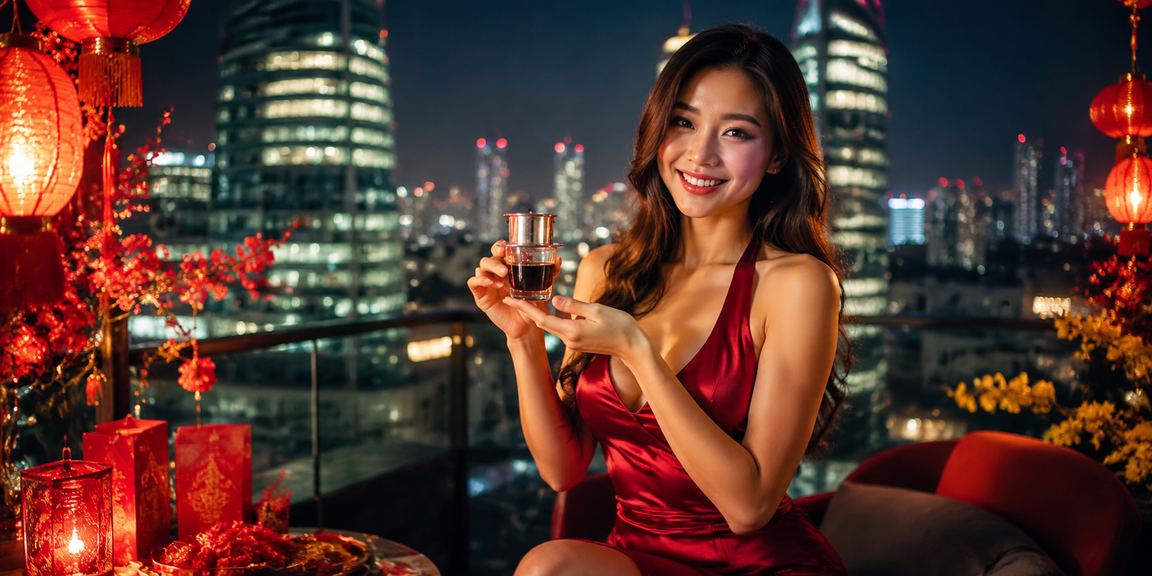 Phong bì đỏ may mắn tại Hà Nội trong không khí cà phê sáng sớm gợi cảm giác bonus đặc biệt